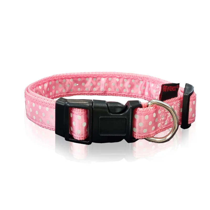 Φωτογραφία προϊόντος: Pet Interest Dots Κολάρο Σκύλου Πουά || Large Pink 2,5mm x 47-70cm