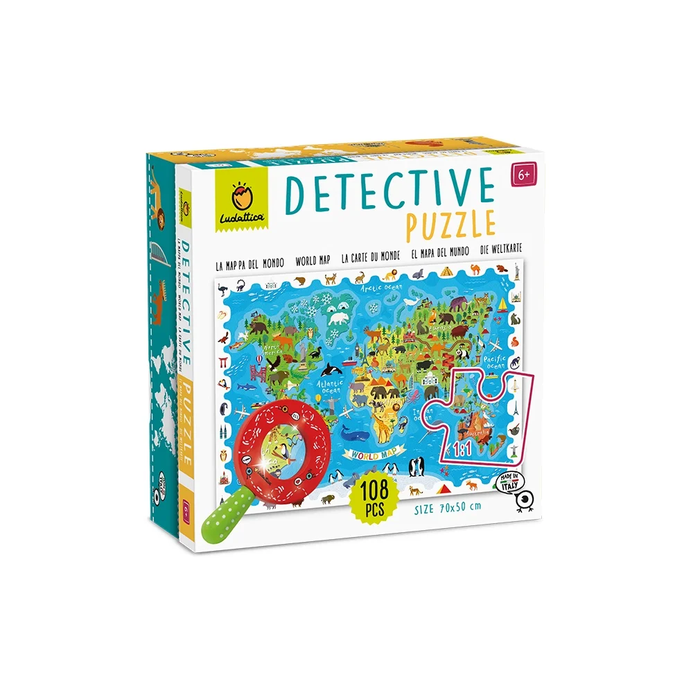 Φωτογραφία προϊόντος: OEM Detective Puzzle – Animal Map of the World