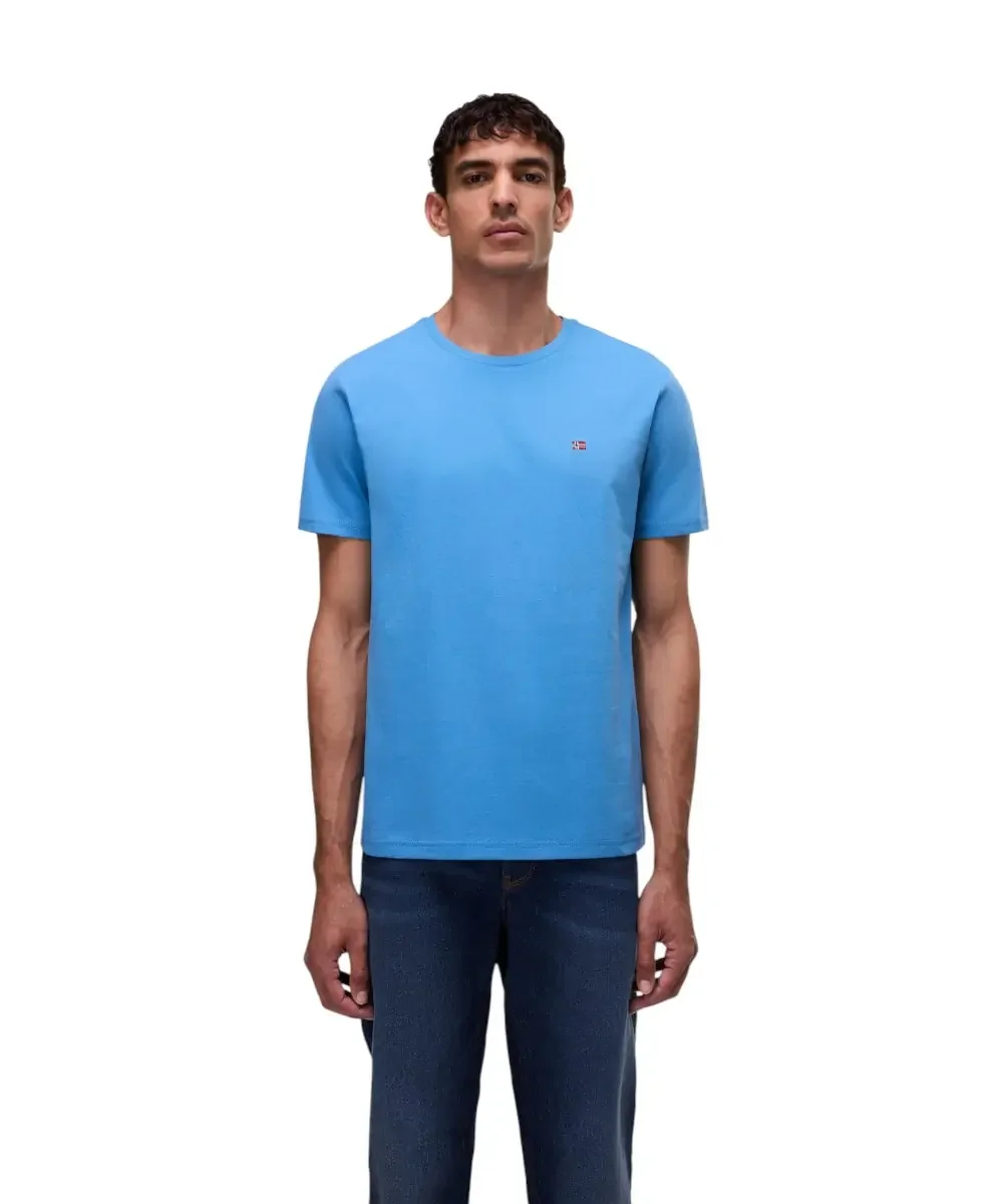 Φωτογραφία προϊόντος: Napapijri - Ανδρικό T-shirt Salis Ss Sum Regular Fit NP0A4H8D-B9A Μπλε Ουρανού