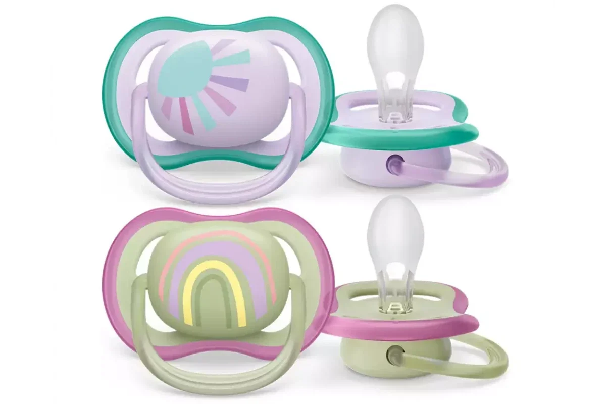 Φωτογραφία προϊόντος: Philips Avent Ultra Air 0-6m Πιπίλα Σιλικόνης μωβ ήλιος/πράσινο ουράνιο τόξο 2τμχ