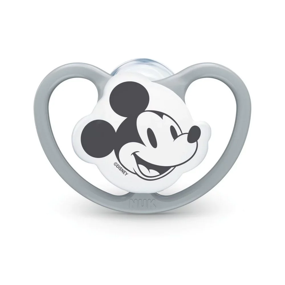 Φωτογραφία προϊόντος: Nuk Space Disney Mickey Ορθοδοντική Πιπίλα Σιλικόνης 6-18m Γκρι, 1τμχ