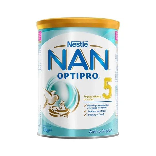Φωτογραφία προϊόντος: Nestle Nan Optipro 5 Ρόφημα Γάλακτος από 3 ετών 400gr.