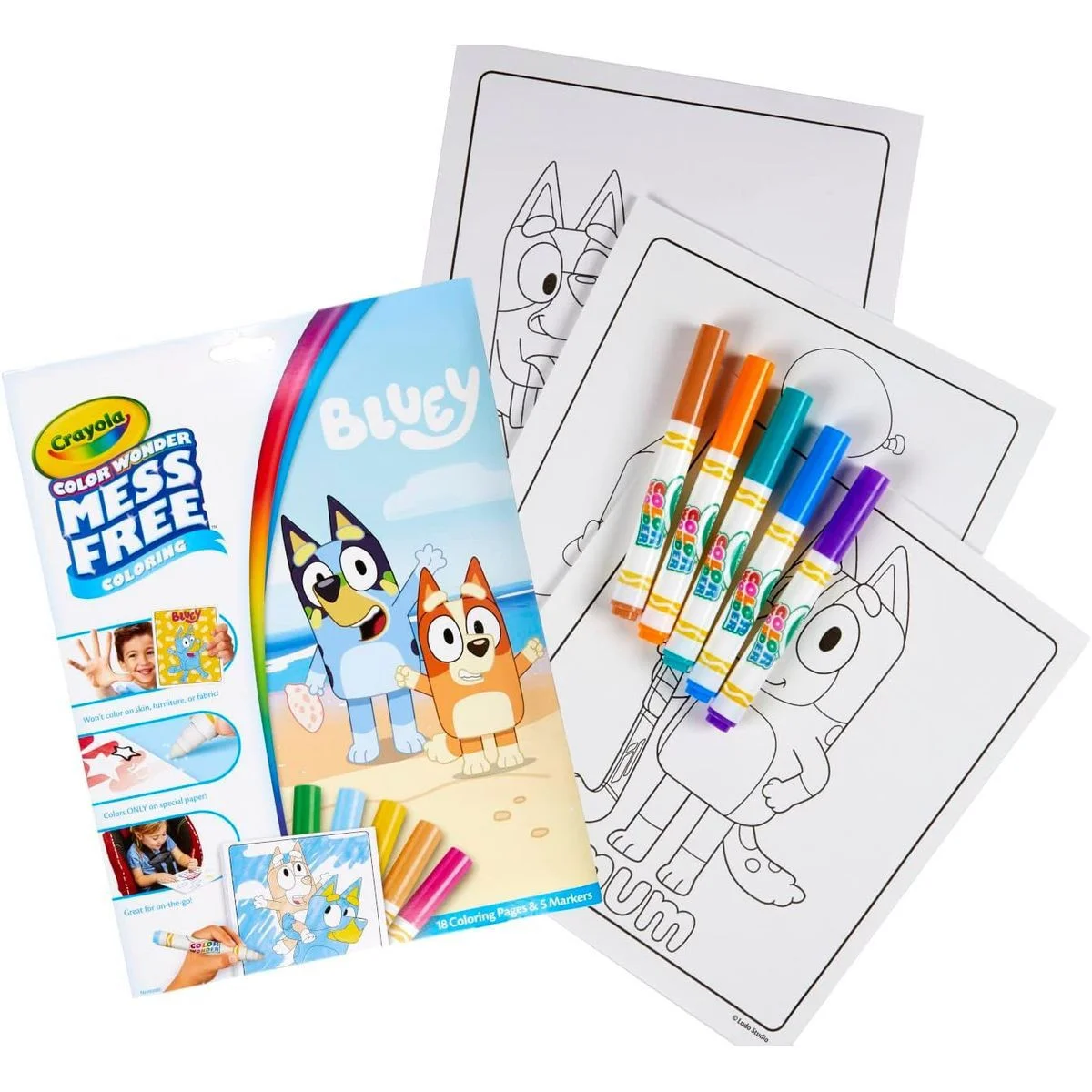 Φωτογραφία προϊόντος: Crayola Washimals Χρωμοσελίδες Bluey Crayola Colour Wonder με 4 μαρκαδόρους