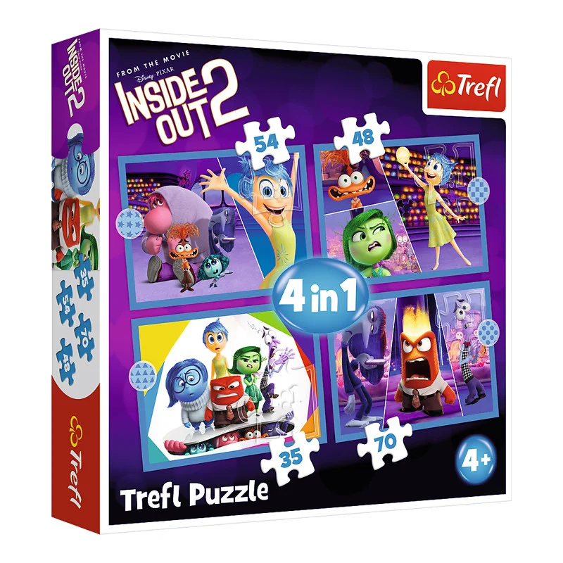 Φωτογραφία προϊόντος: Trefl Puzzle Παζλ Trefl 4 σε 1 Disney Inside Out 2
