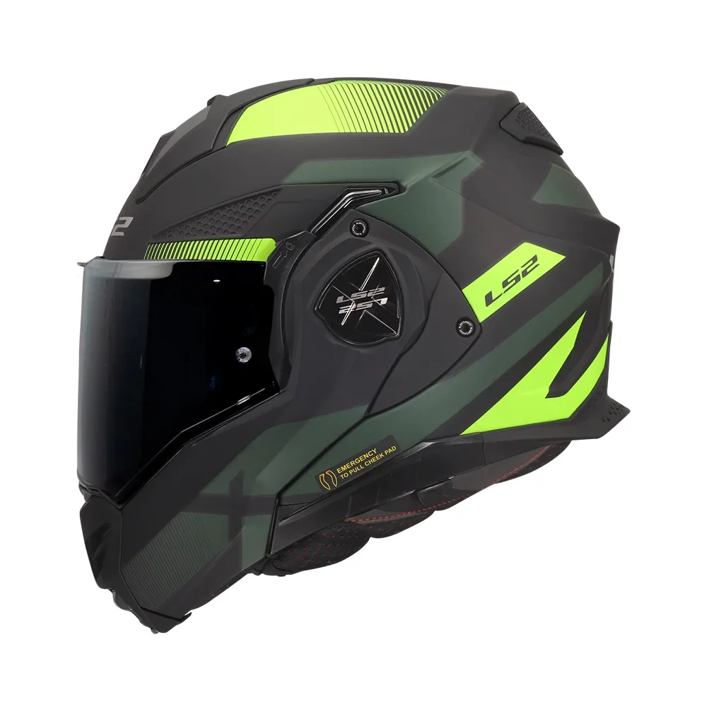 Φωτογραφία προϊόντος: ΚΡΑΝΟΣ MODULAR FF901 ADVANT X NOVA MATT BLACK H-V YELLOW ECE 22.06 | LS2