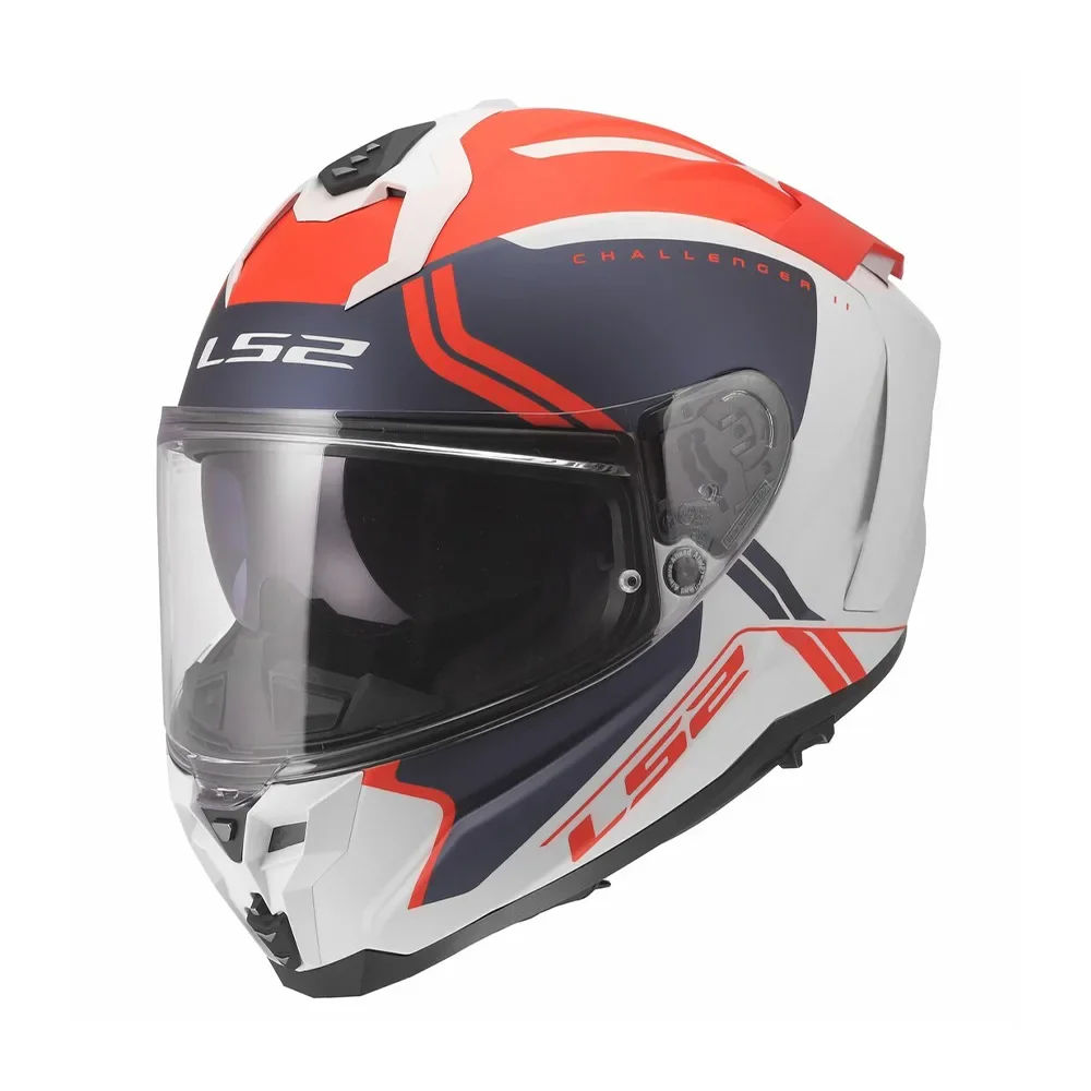 Φωτογραφία προϊόντος: ΚΡΑΝΟΣ FULL FACE CHALLENGER II FF817 TITAN WHITE BLUE RED ECE 22.06 | LS2