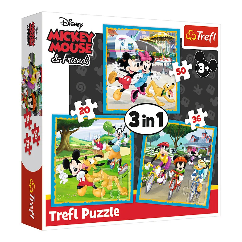 Φωτογραφία προϊόντος: Trefl Puzzle Παζλ Trefl 3 σε 1 Disney Mickey and friends
