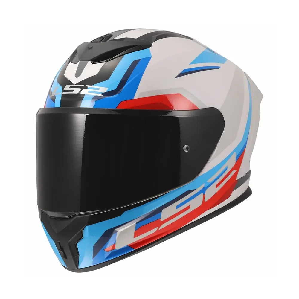 Φωτογραφία προϊόντος: ΚΡΑΝΟΣ FULL FACE RAPID III FF820 HYPER WHITE BLUE RED ECE 22.06 | LS2