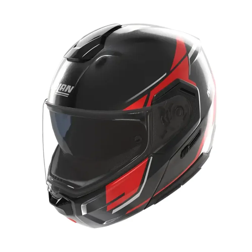 Φωτογραφία προϊόντος: ΚΡΑΝΟΣ FLIP-UP N90-3 SINCRONO 350 BLACK/RED/WHITE ECE 22.06 | NOLAN