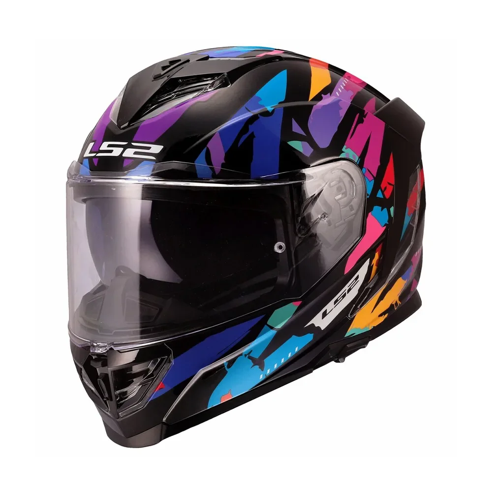 Φωτογραφία προϊόντος: ΚΡΑΝΟΣ FULL FACE STORM III FF818 KAOS BLACK PURPLE BLUE ECE 22.06 | LS2