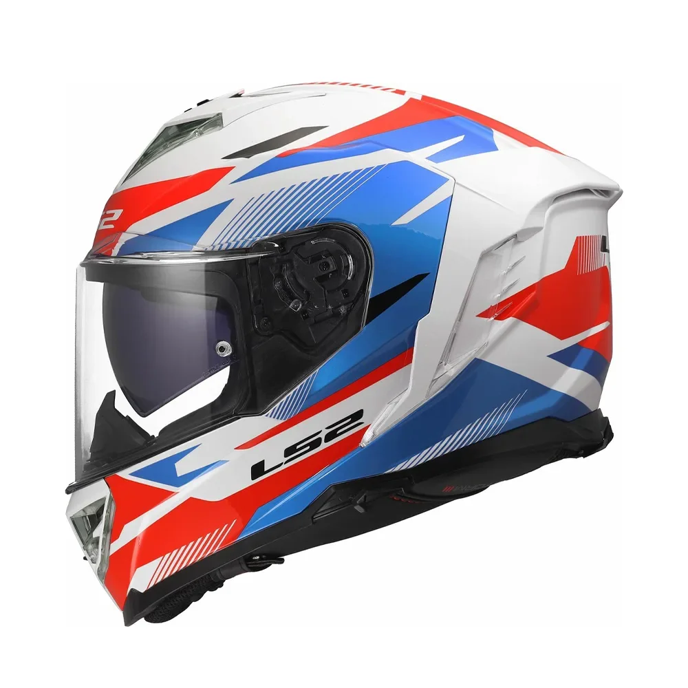 Φωτογραφία προϊόντος: ΚΡΑΝΟΣ FULL FACE STORM III FF818 KOMAI WHITE BLUE RED ECE 22.06 | LS2