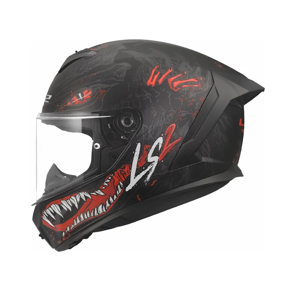 Φωτογραφία προϊόντος: ΚΡΑΝΟΣ FULL FACE RAPID III FF820 KAIJU II BLACK RED WHITE ECE 22.06 | LS2