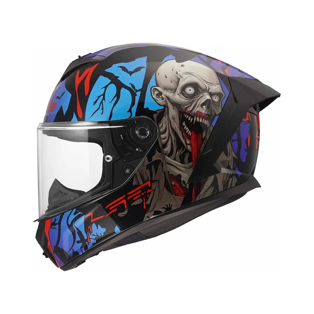 Φωτογραφία προϊόντος: ΚΡΑΝΟΣ FULL FACE RAPID III FF820 ZOMBIE II BLACK RED BLUE ECE 22.06 | LS2