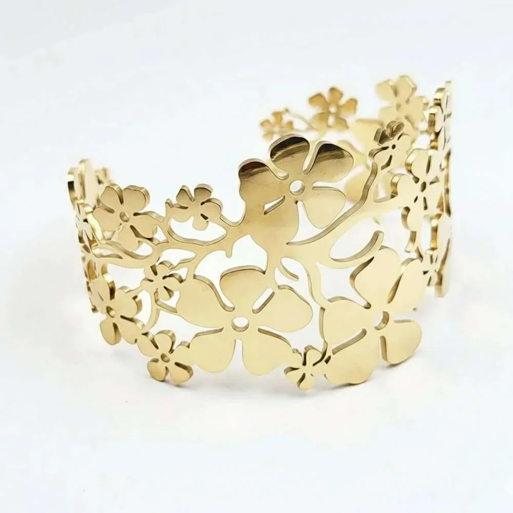 Φωτογραφία προϊόντος: OEM Xρυσό γυναικείο flower bracelet γυναικείο βραχιόλι