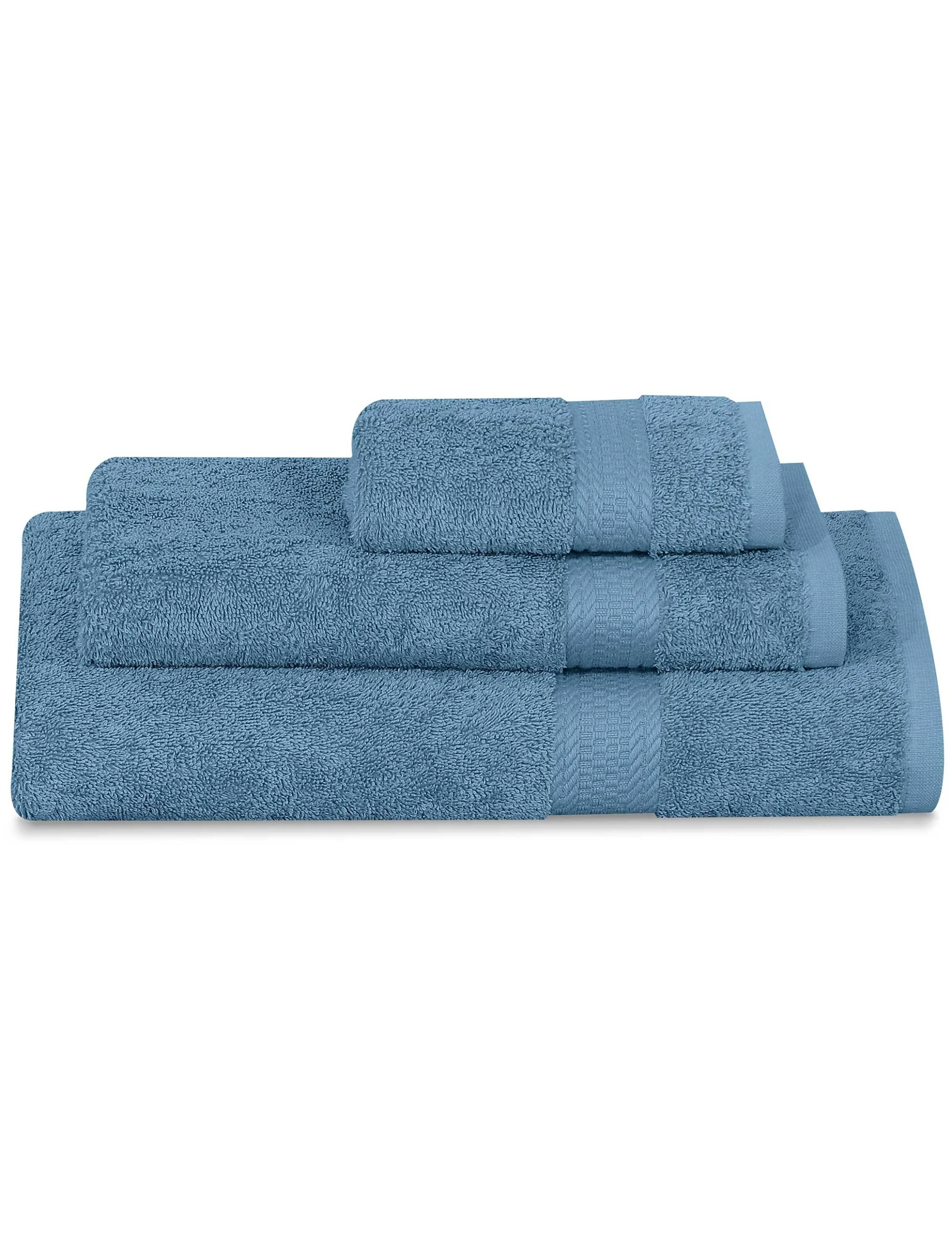 Φωτογραφία προϊόντος: Πετσέτα UTOPIA DENIM BLUE MADI Σετ πετσέτες 3 τεμαχίων (30 x 50 + 50 x 90 + 80 x 150 εκ.)