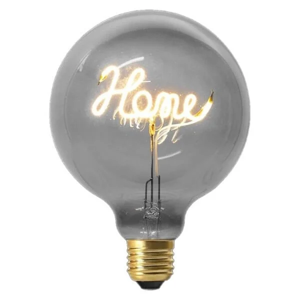 Φωτογραφία προϊόντος: HOME DECO Διακοσμητικός Λαμπτήρας LED Γλόμπος G125 Home Γκρι Γυαλί Θερμό Λευκό - 4W E27
