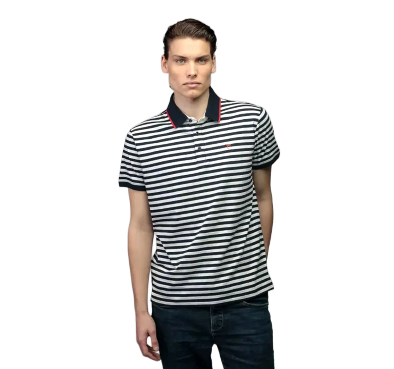 Φωτογραφία προϊόντος: ΑΝΔΡΙΚΕΣ ΜΠΛΟΥΖΕΣ T SHIRTS DEVERGO NAVY/WHITE STRIPES 1D26SS4028SS0105_114