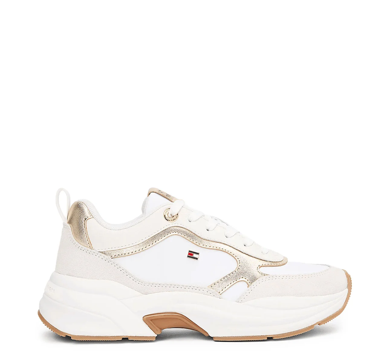 Φωτογραφία προϊόντος: ΓΥΝΑΙΚΕΙΑ SNEAKERS TOMMY HILFIGER GOLD/WHT/ECRU CHUNKY RUNNER METALLIC FW0FW09204_0HU