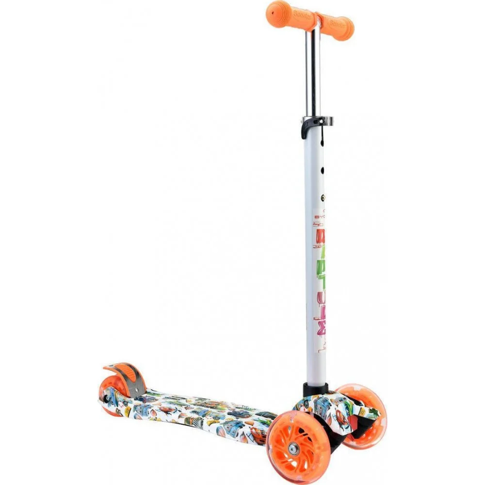 Φωτογραφία προϊόντος: Cangaroo Πατίνι Scooter Rapture με Φωτιζόμενες Ρόδες Orange Byox 3800146225681