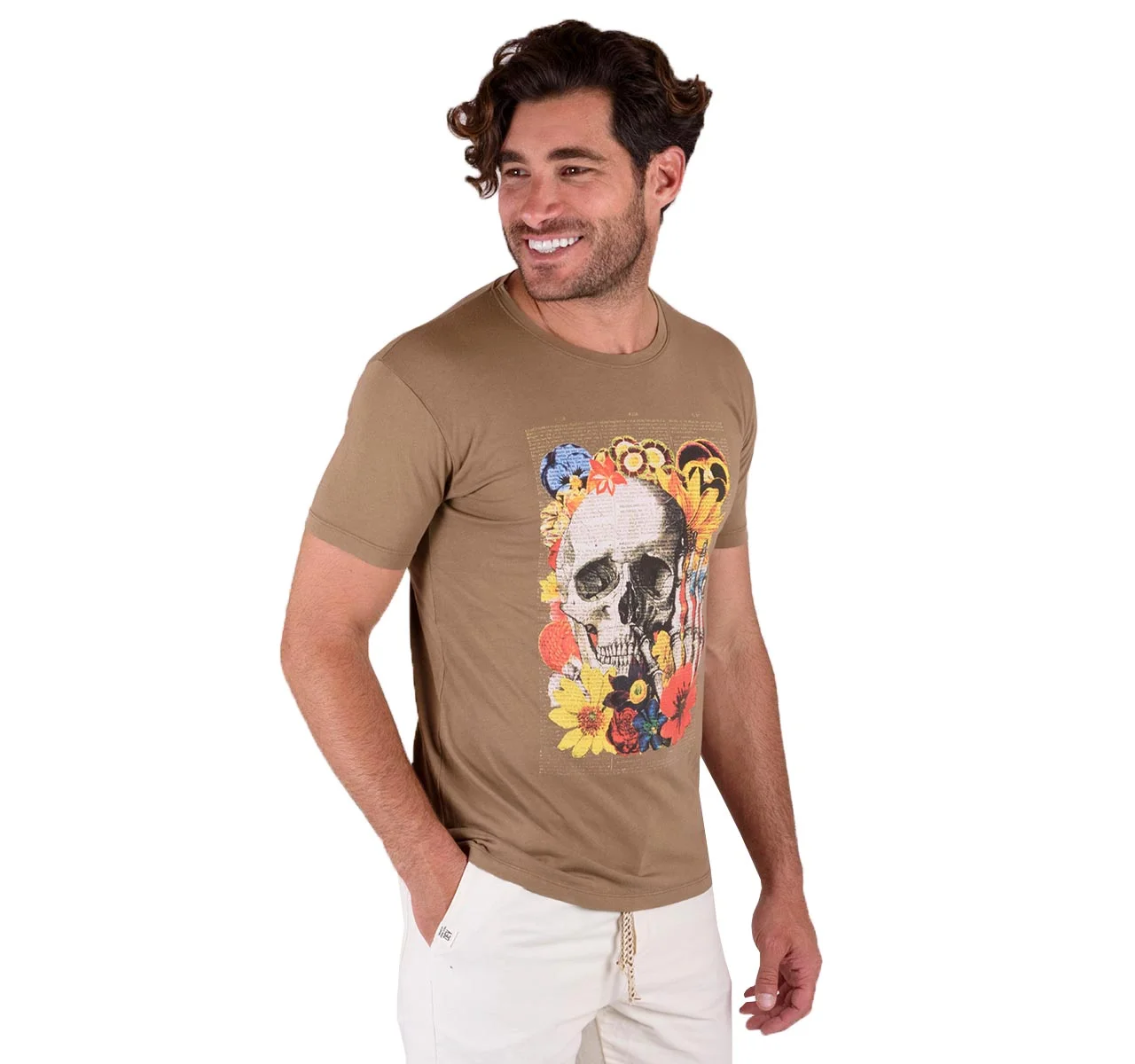 Φωτογραφία προϊόντος: ΑΝΔΡΙΚΕΣ ΜΠΛΟΥΖΕΣ T SHIRT DEVERGO DK.TAUPE 1D24SS4032SS0105 6