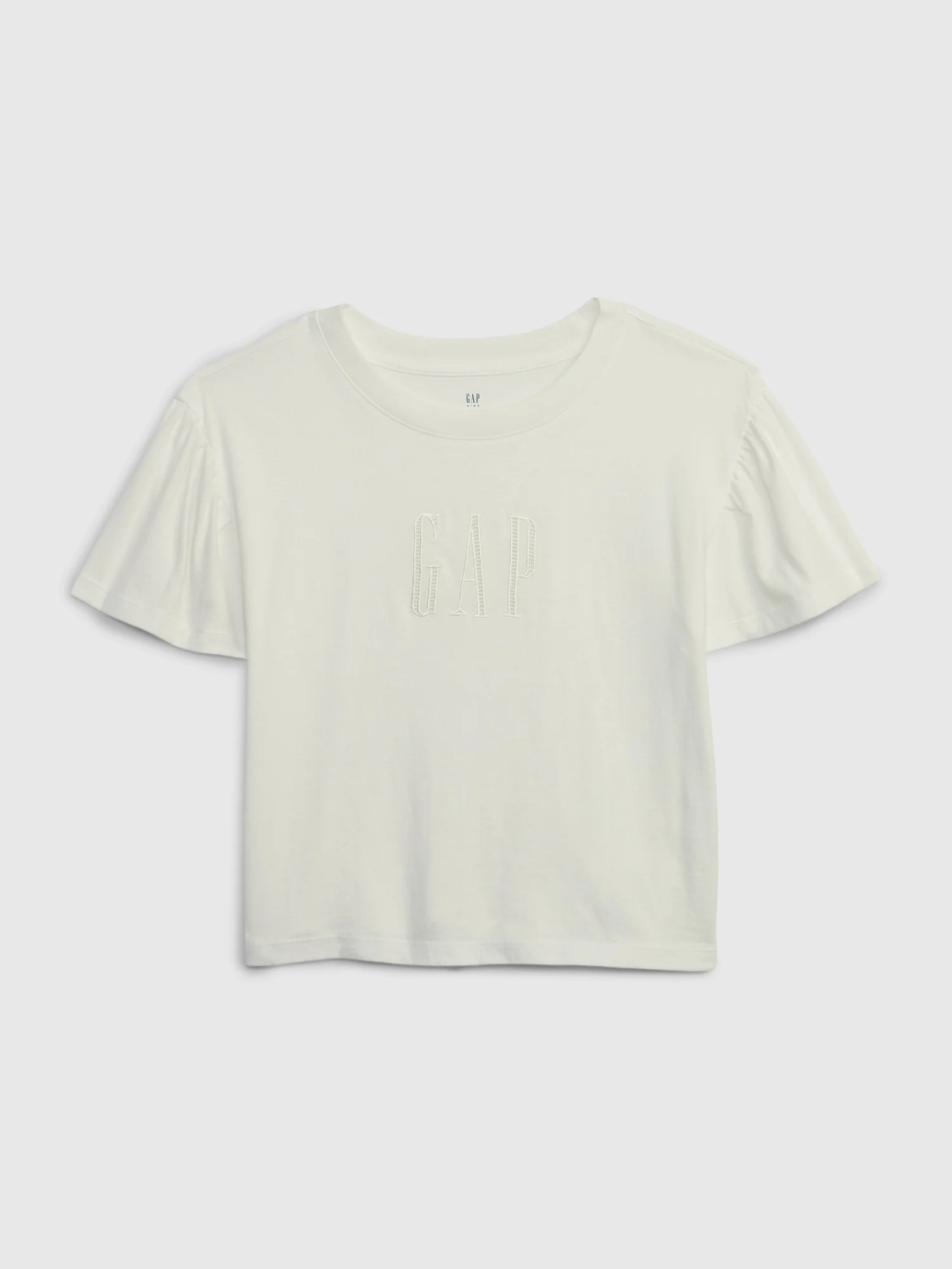 Φωτογραφία προϊόντος: Άσπρη Παιδική Gap Logo Flutter Sleeve Μπλούζα new off white