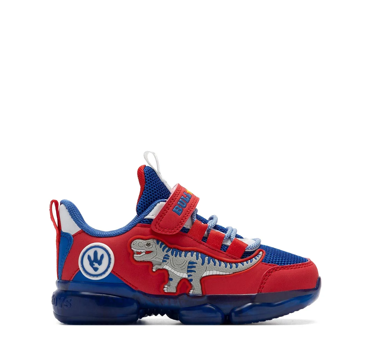 Φωτογραφία προϊόντος: ΠΑΙΔΙΚΑ SNEAKERS ΜΕ ΦΩΤΑΚΙΑ BULL BOYS ROYAL/ROSSO T REX SCARPA LUCI DNAR5008 A00 RYRS