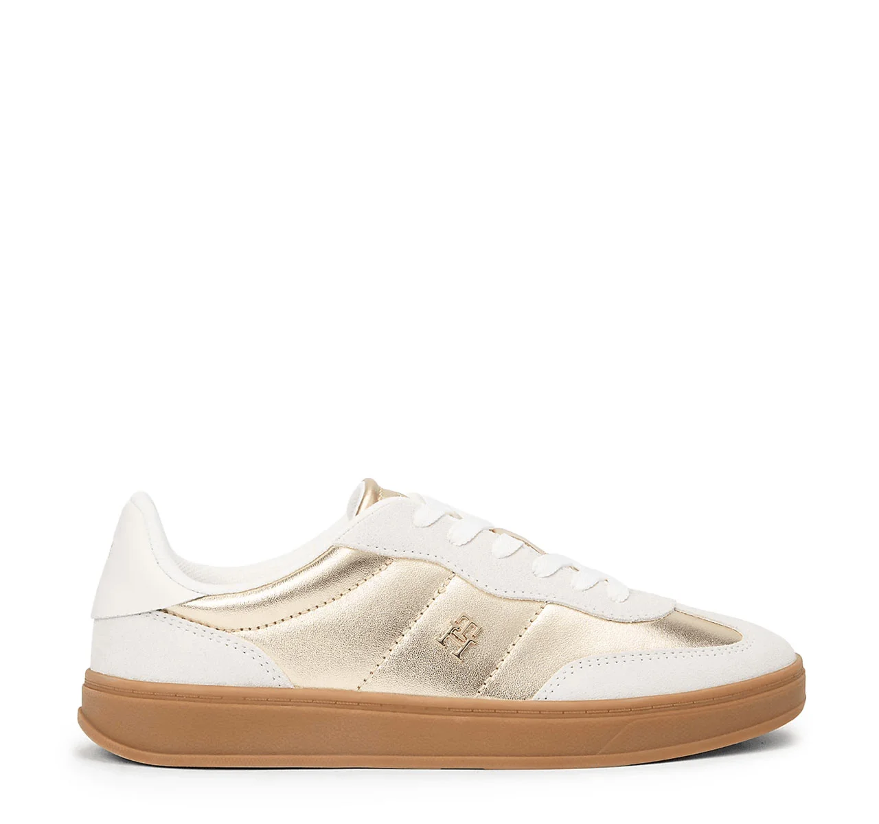 Φωτογραφία προϊόντος: ΓΥΝΑΙΚΕΙΑ SNEAKERS TOMMY HILFIGER ECRU/GOLD MU JACKIE METALLIC FW0FW09026_0HT