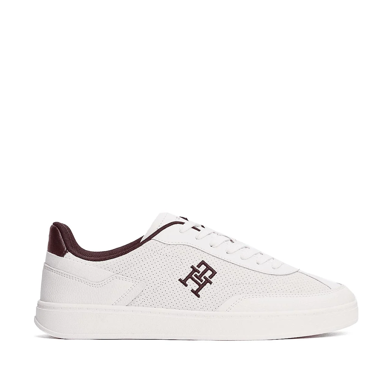 Φωτογραφία προϊόντος: ΓΥΝΑΙΚΕΙΑ SNEAKERS TOMMY HILFIGER WHT/BURGUNDY HERITAGE SNEAKER PERF FW0FW08380 0K6