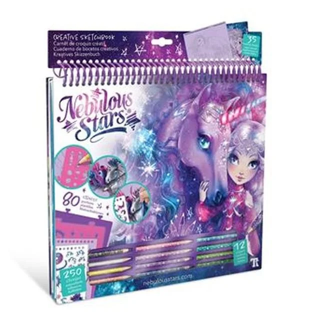 Φωτογραφία προϊόντος: Σετ Ζωγραφικής Creative Sketchbook Fantasy Horses - Space Nebulous Stars