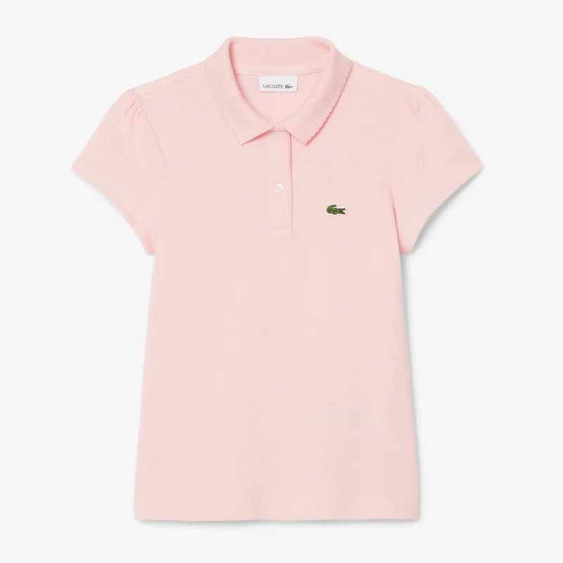 Φωτογραφία προϊόντος: Μπλουζάκι Polo Lacoste παιδικό Scalloped Collar Mini Piqué Waterlily Pink