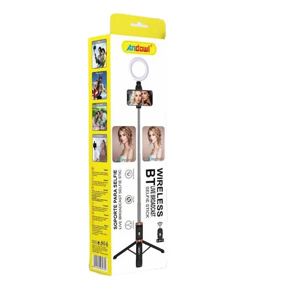 Φωτογραφία προϊόντος: OEM Andowl Q-ZP012 Selfie Stick με Bluetooth Black
