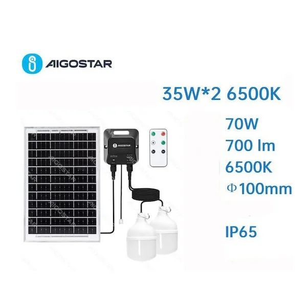 Φωτογραφία προϊόντος: OEM Aigostar Led Κρεμαστό Ηλιακό Φωτιστικό με Τηλεχειριστήριο 10x10εκ.