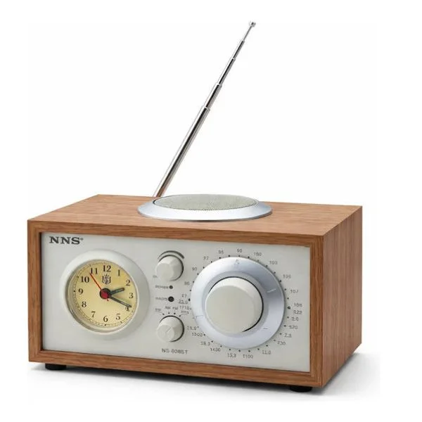 Φωτογραφία προϊόντος: OEM NS‑808BT-B Retro Φορητό Ραδιόφωνο Επαναφορτιζόμενο με Bluetooth και USB Καφέ