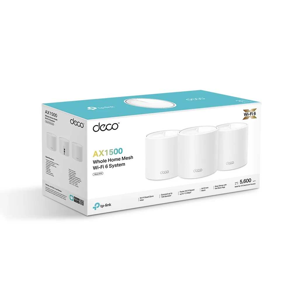 Φωτογραφία προϊόντος: ΤΡ-LΙΝΚ TP-Link Deco X10 (3-Pack) – AX1500 Whole Home Mesh Wi-Fi 6 System