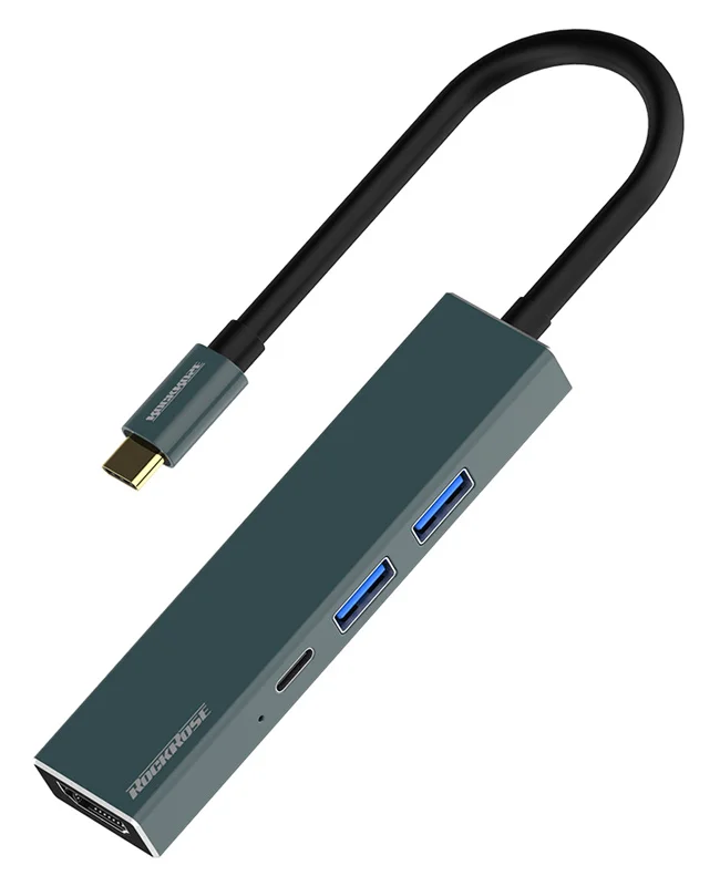 Φωτογραφία προϊόντος: ROCKROSE docking station Infinity 06S, USB/HDMI/USB-C/SD/Micro SD, γκρι
