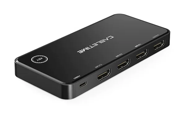 Φωτογραφία προϊόντος: CABLETIME 3 in 1 HDMI 2.0 switch HS4K3 με ασύρματο χειριστήριο, 4K, γκρι