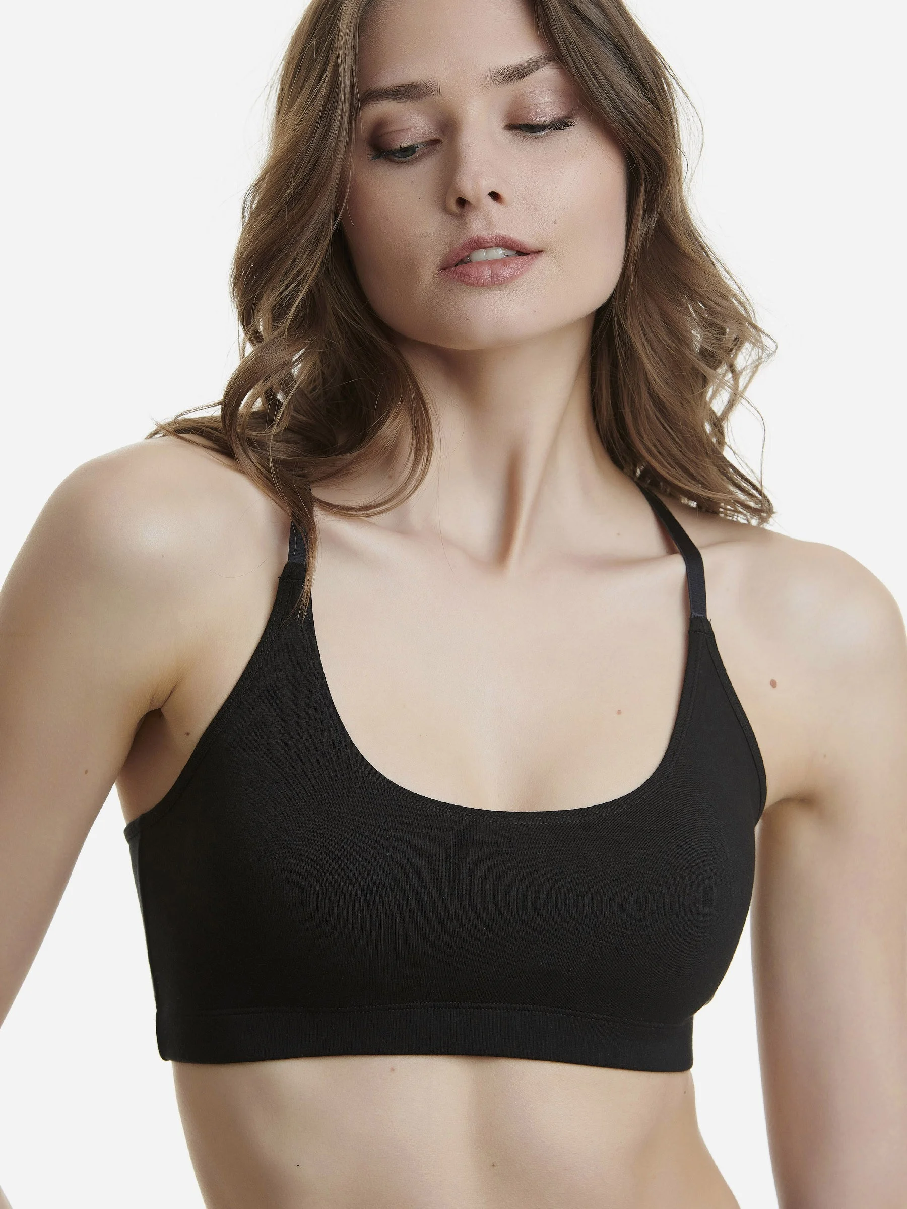 Φωτογραφία προϊόντος: Bralette με Λεπτή Τιράντα Bamboo Walk W2212 ΜΑΥΡΟ S