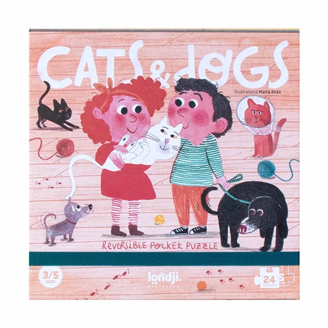 Φωτογραφία προϊόντος: PZ592U Londji Pocket Puzzle Cats And Dogs 24 Κομμάτια