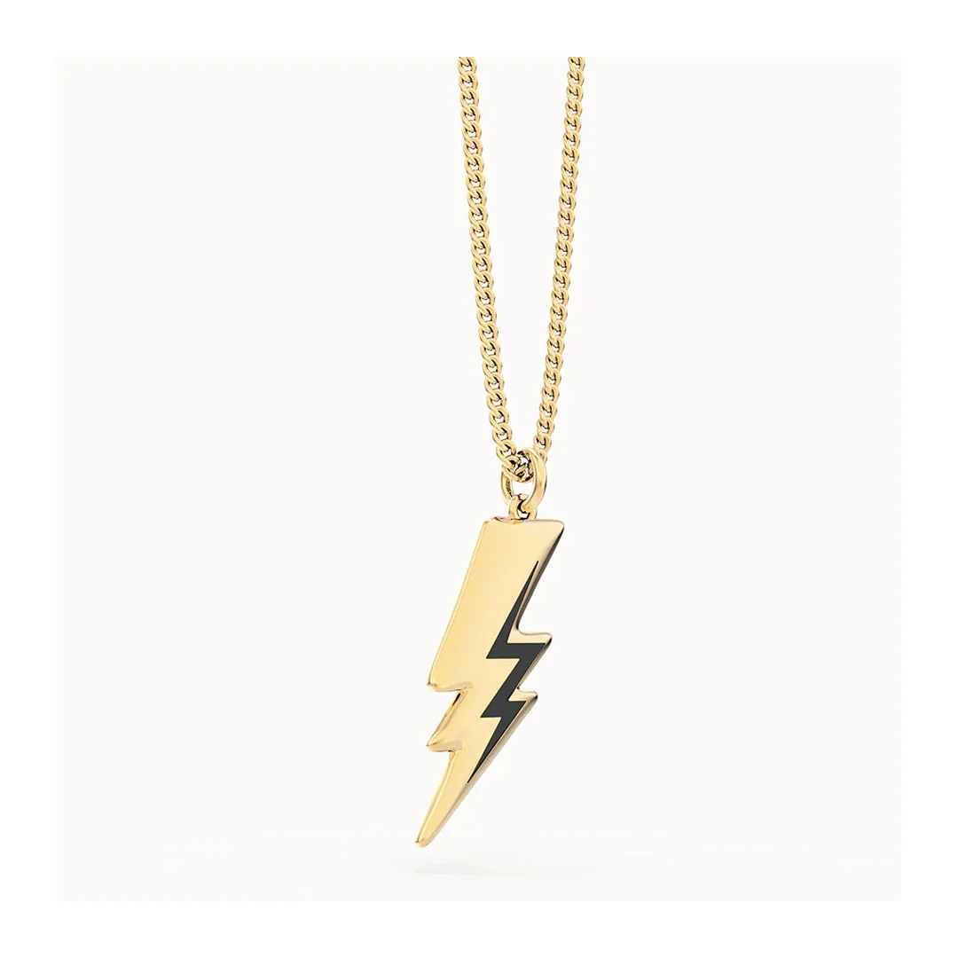 Φωτογραφία προϊόντος: CH0406 Chocli Επίχρυσο Κολιέ Lightning Bolt
