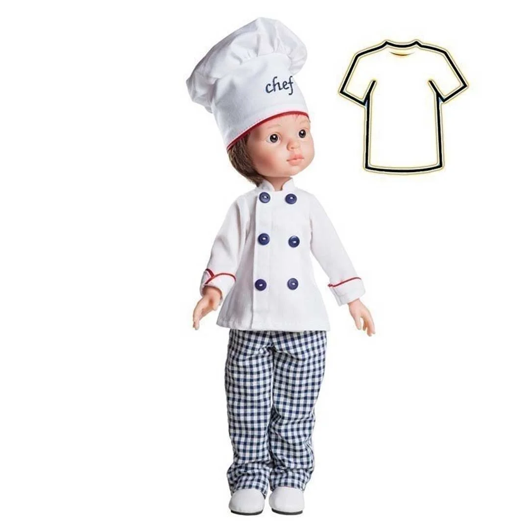 Φωτογραφία προϊόντος: 54612 Paola Reina Ρούχα κούκλας Carlos Chef 32cm
