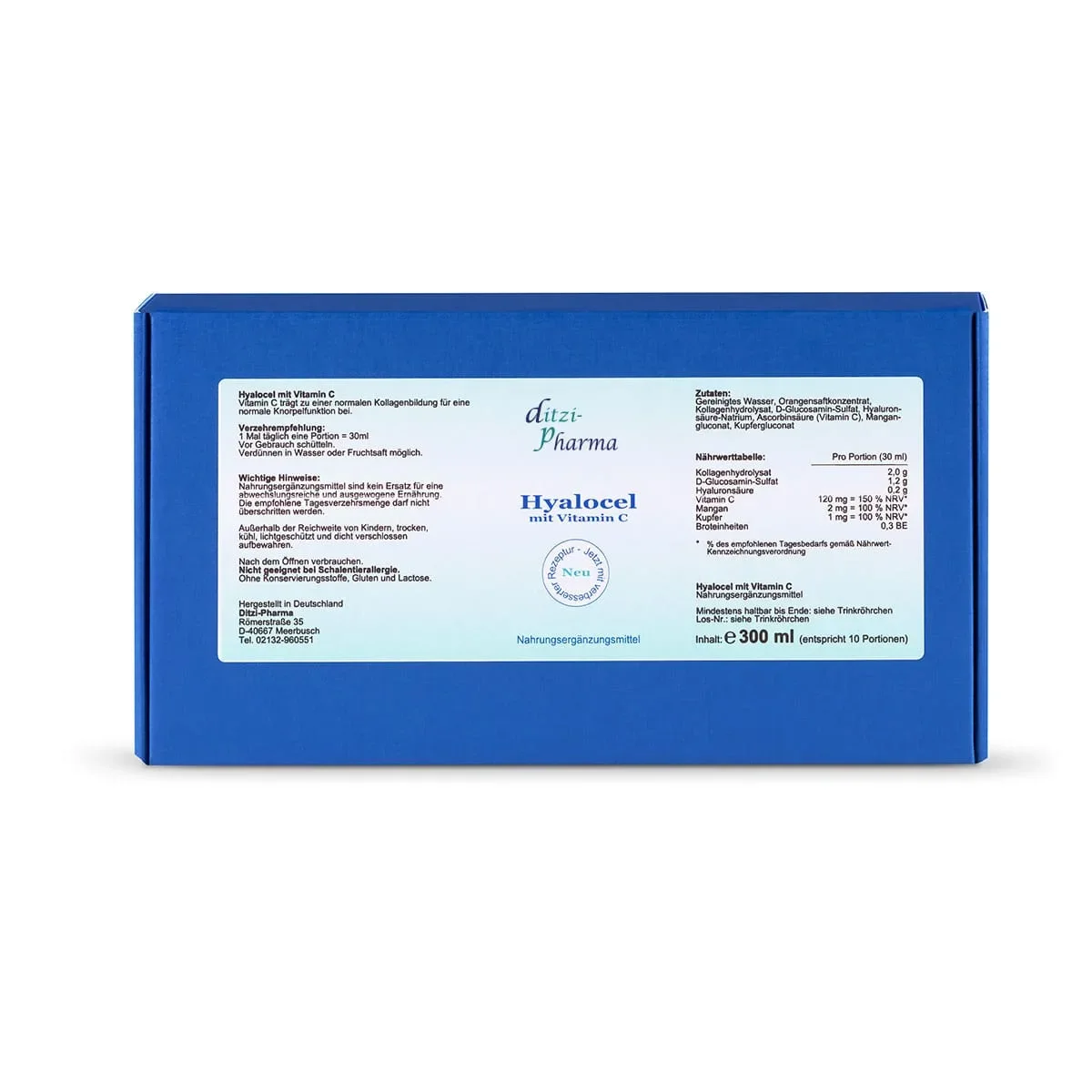 Φωτογραφία προϊόντος: METAPHARM dp Hyalocel amp 10 x 30 ml