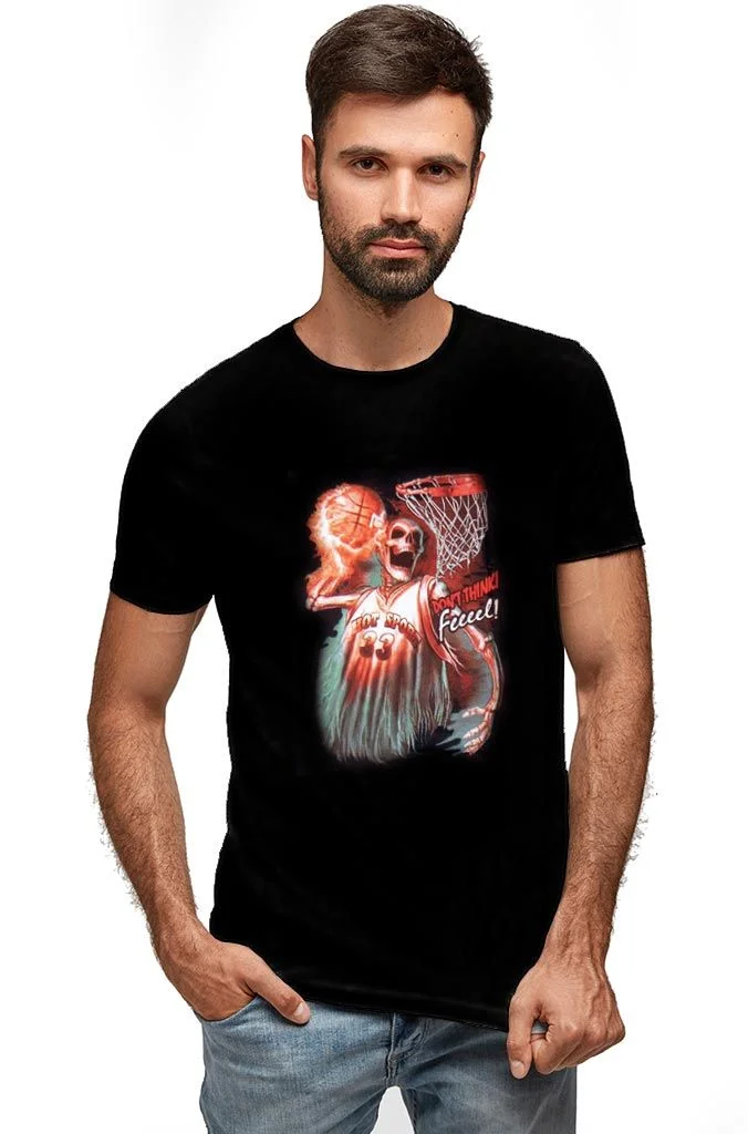 Φωτογραφία προϊόντος: Prime T-Shirt Μαύρο με σχέδιο Basket Skull 4814-1