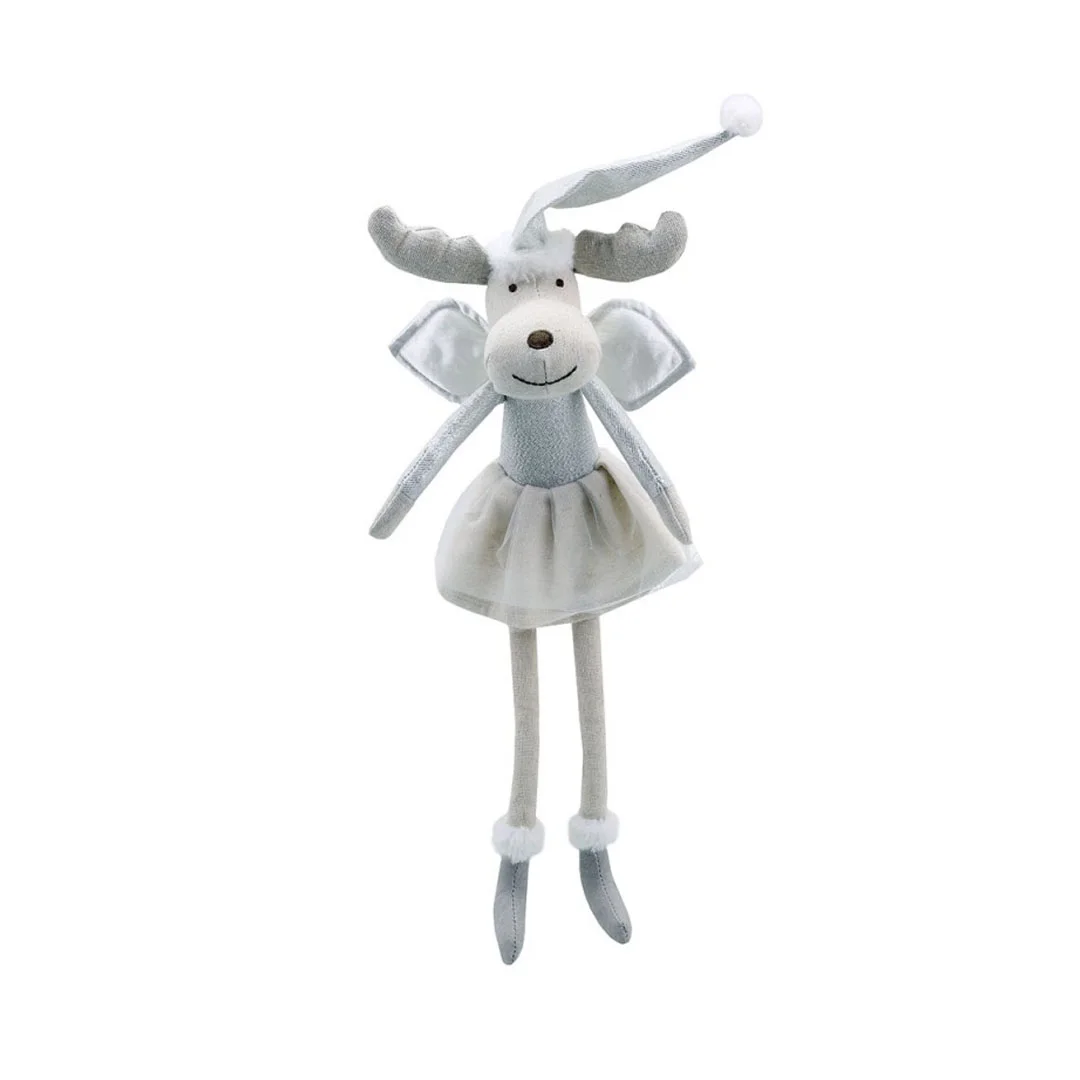 Φωτογραφία προϊόντος: 4113 The Puppet Company Reindeer Silver Υφασμάτινος Ασημί Τάρανδος 38cm