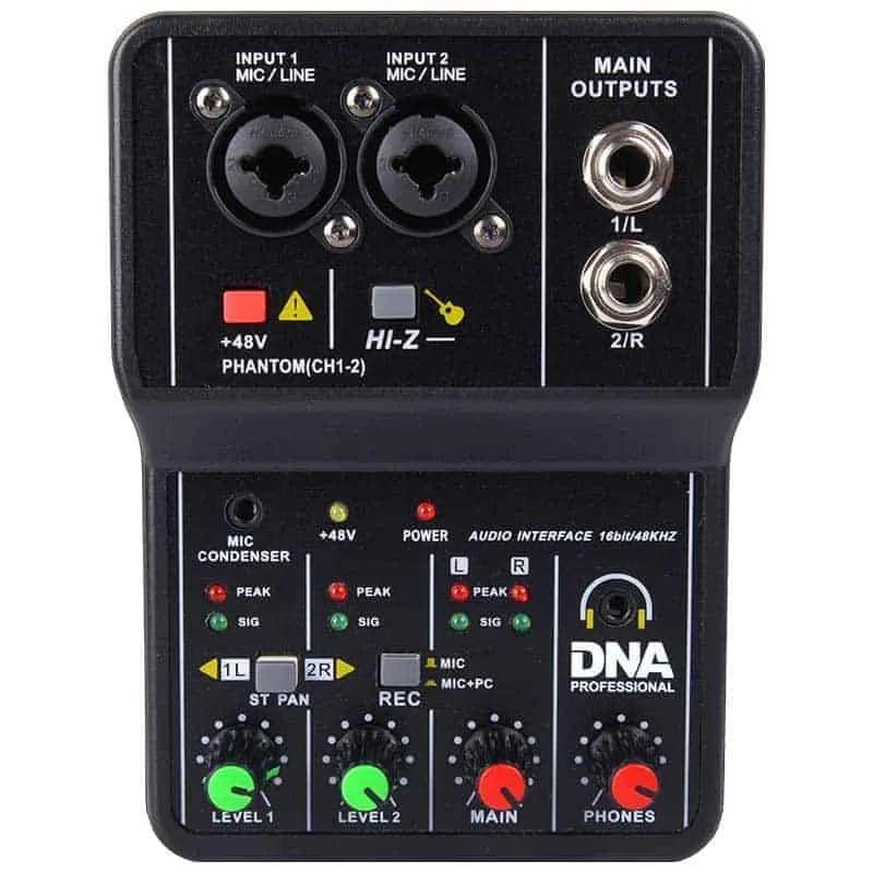 Φωτογραφία προϊόντος: DNA MIX 2 analog mixer 2-channel Hi-Z USB audio interface