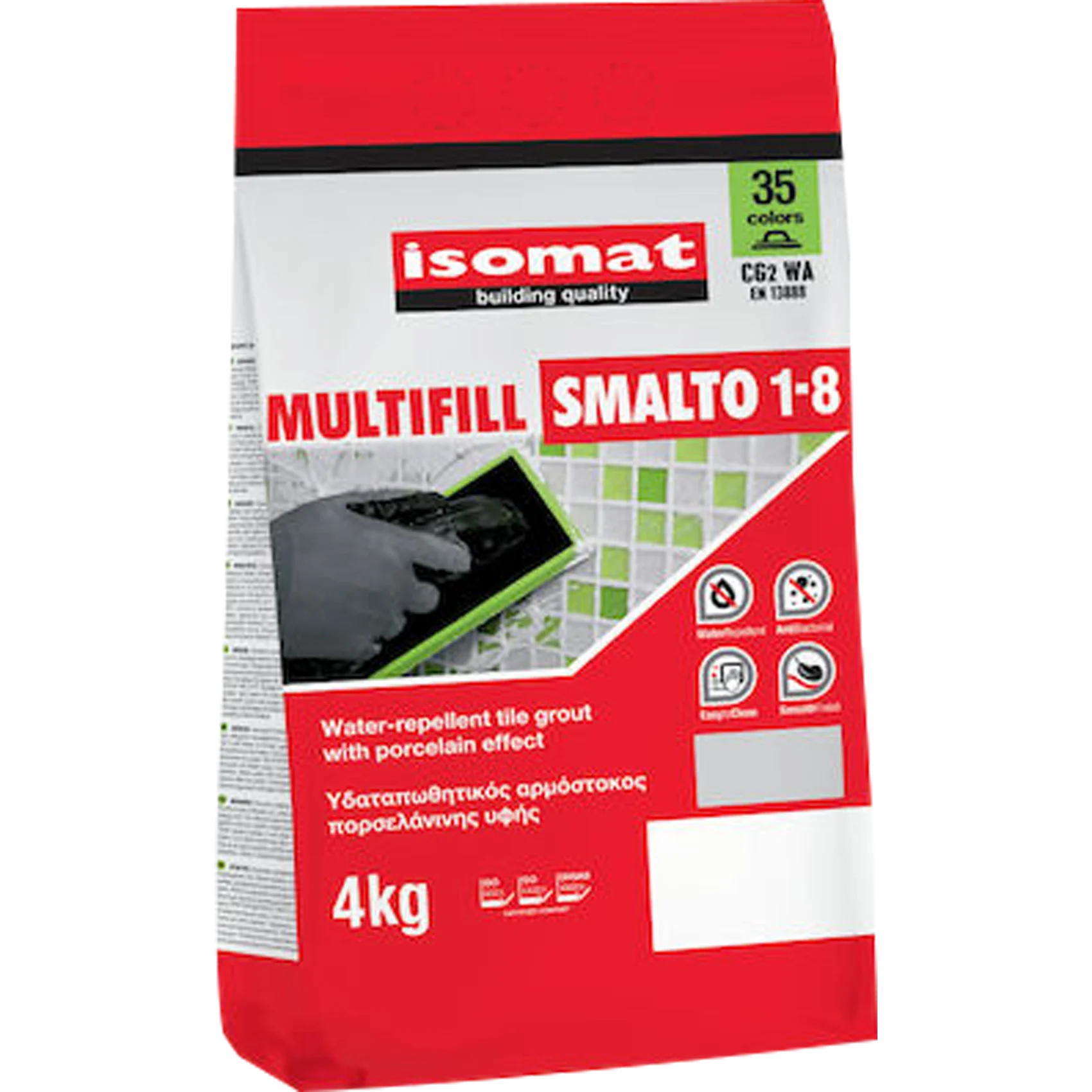 Φωτογραφία προϊόντος: Isomat Multifill Smalto 1-8 13 Κόκκινο Αρμόστοκος πορσελάνινης υφής 4kg 0511/3.3/SM13