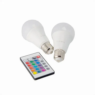 Φωτογραφία προϊόντος: OEM Λαμπτήρες LED E27 RGB 2τμχ με Τηλεχειριστήριο Ezra DL13