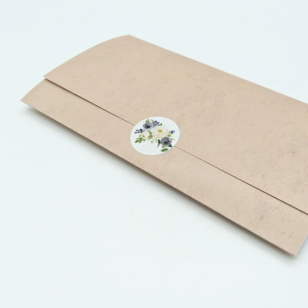 Φωτογραφία προϊόντος: Ecobags Αυτοκόλλητες Ετικέτες 3 εκ. για Προσκλητήριο Βάπτισης Θέμα Λουλούδια - Τριαντάφυλλα Λευκό- Μωβ