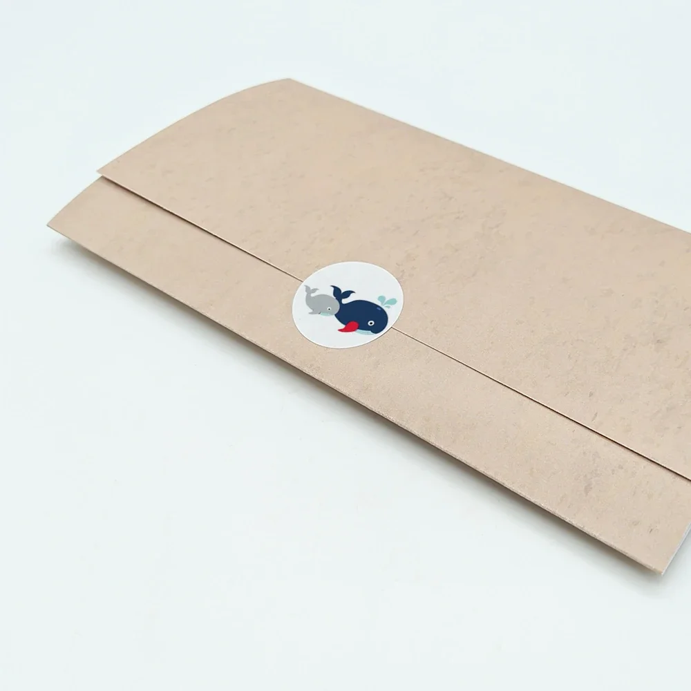 Φωτογραφία προϊόντος: Ecobags Αυτοκόλλητες Ετικέτες 3 εκ. για Προσκλητήριο Βάπτισης Θέμα Φαλαινάκια -1
