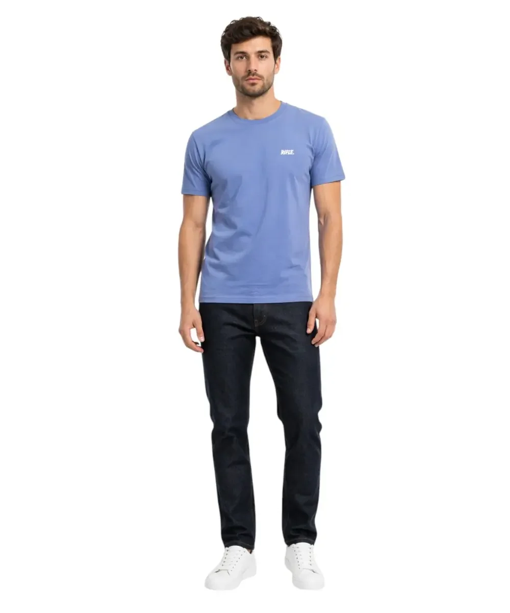 Φωτογραφία προϊόντος: Rifle- Ανδρικό T-shirt RFT002-JEANS Μπλε Ραφ