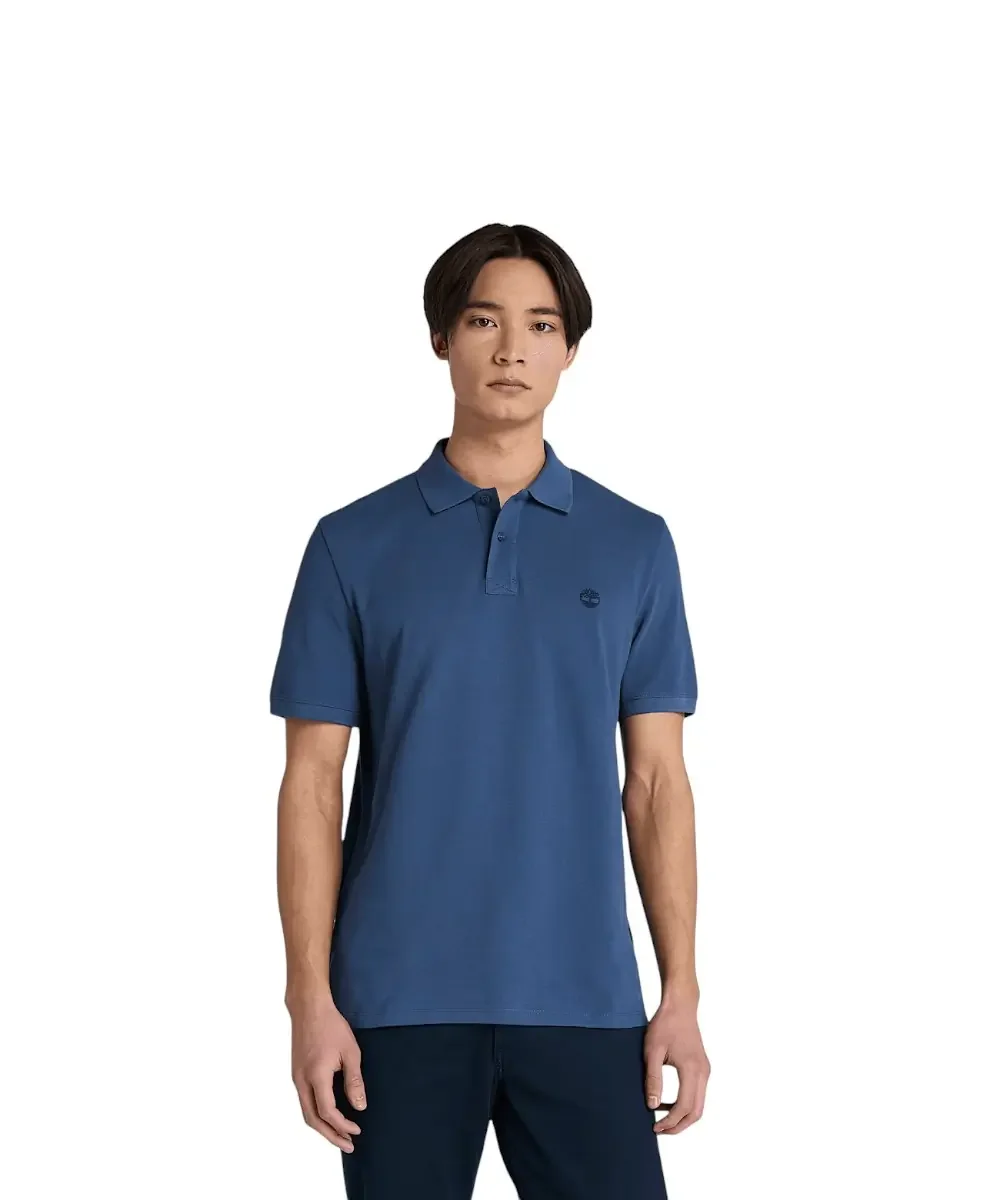 Φωτογραφία προϊόντος: Timberland - Ανδρικό T-shirt Polo Short-Sleeve με Λογότυπο Oyster River TB0A2BRY-EYO Μπλε